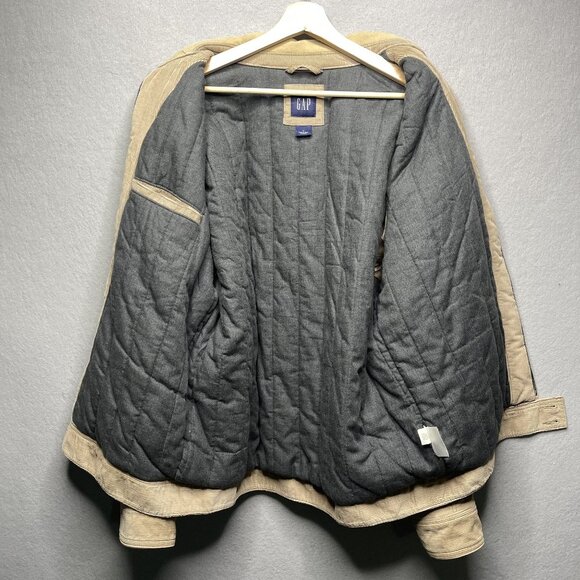 Gap Corduroy Trucker Jacket Men’s Large Light Brown Khaki - Picture 4 of 6